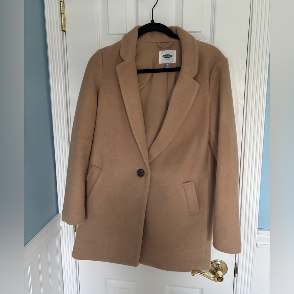 Old Navy Tan Trench Coat Classic Style
